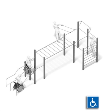Calisthenics Alltogether 4 - Inkluderende træningsstation - kørestolsvenlig 