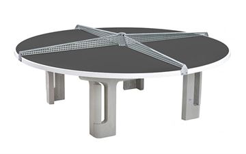 Bordtennisbord Rondo - Rundt udendørs bordtennisbord - Grå