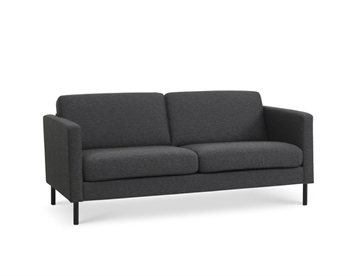 Ask 2,5 personers sofa - Her i farve antracit m. ben i metal (sort)