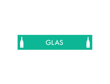 Glas - Piktogram 15x3 cm (farvet)