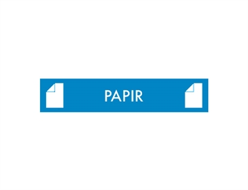 Papir - Piktogram 15x3 cm (farvet)