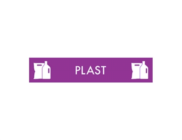 Plast - Piktogram 15x3 cm (farvet)