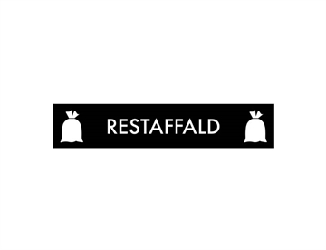 Restaffald - Piktogram 15x3 cm (farvet)