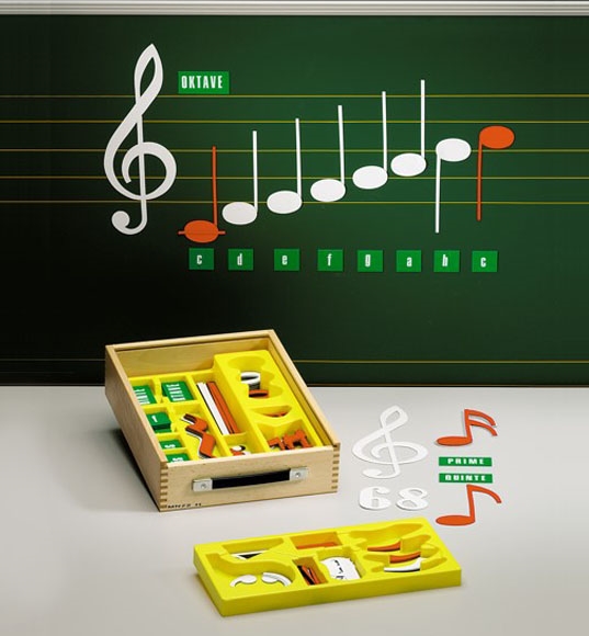 Magnetisk node-sæt til musikundervisning og nodetræning, ca. 300 dele (5 cm)