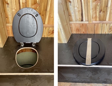 Muldtoilet / multtoilet - toilet til naturlegepladsen, shelter pladsen mfl