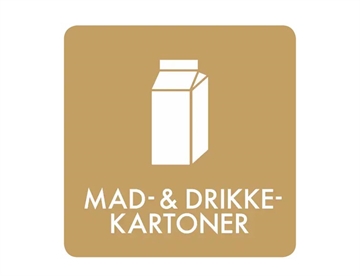 Mad- og drikkekartoner - Selvklæbende piktogram m. afrundede hjørner, 12x12 cm (farvet)