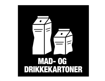 Mad- og drikkekartoner - Konturskåret selvklæbende piktogram, 15x15 cm (hvid)