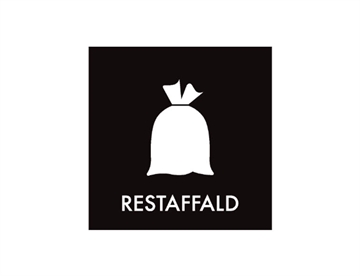 Restaffald - Piktogram 6x6 cm (farvet)