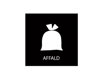 Affald - Piktogram 12x12 cm (farvet)