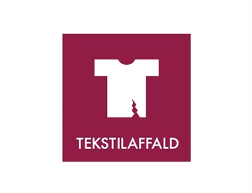 Tekstilaffald - Piktogram 6x6 cm (farvet)