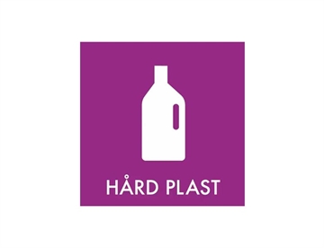 Hård plast - Piktogram 6x6 cm (farvet)