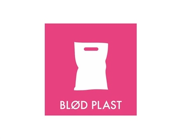 Blød plast - Piktogram 6x6 cm (farvet)