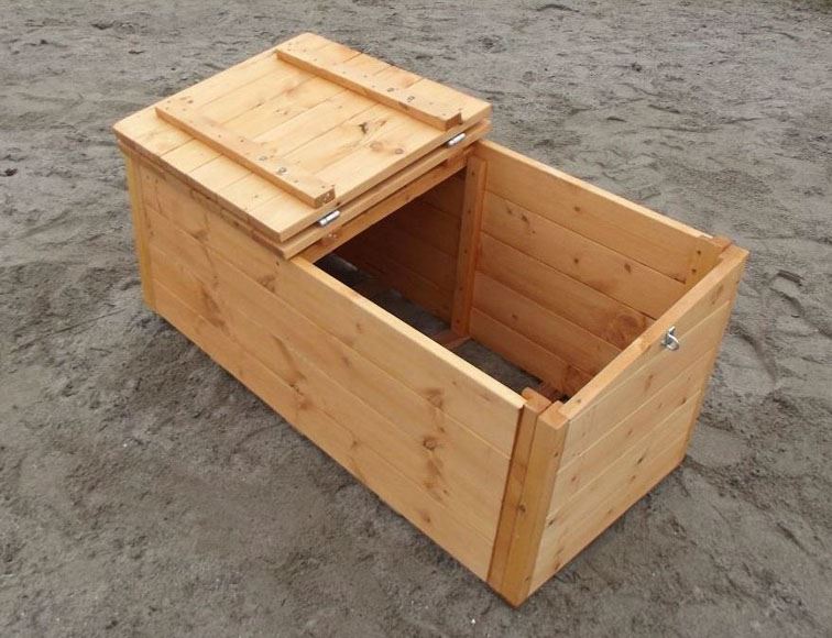 Sandtingskasse til opbevaring af sandlegetøj